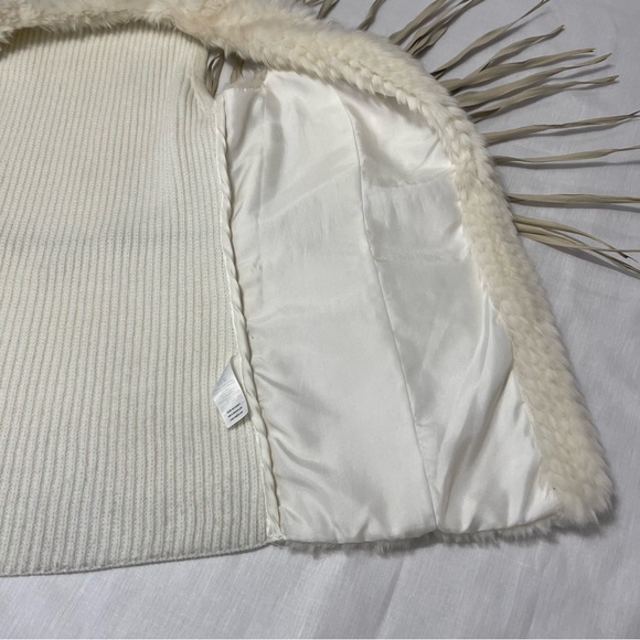 Dynamite off-white faux fur vest Sz S - Picture 8 of 9